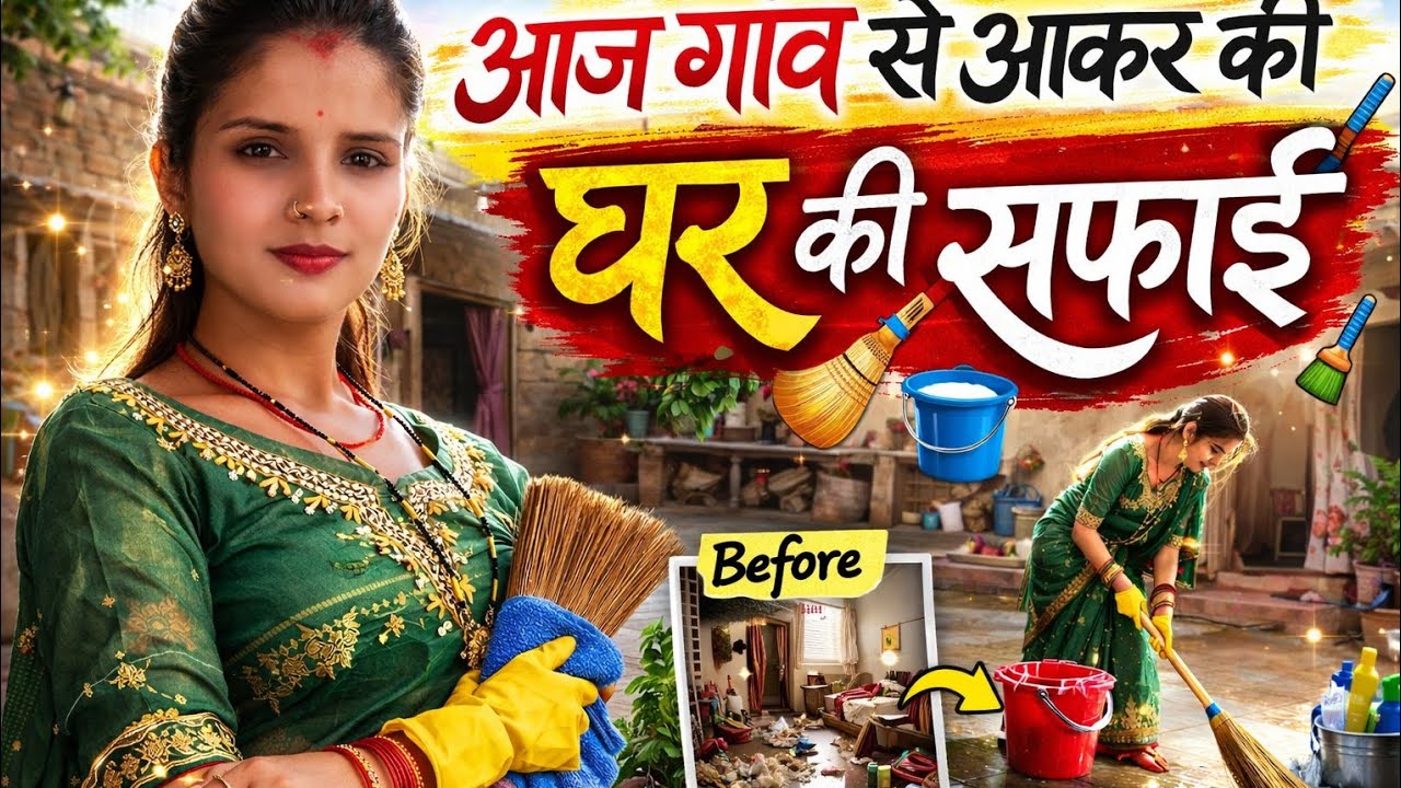 आज गांव से आकर की घर की सफाई | Village Life Daily Vlog | Ghar Ki Safai Routine