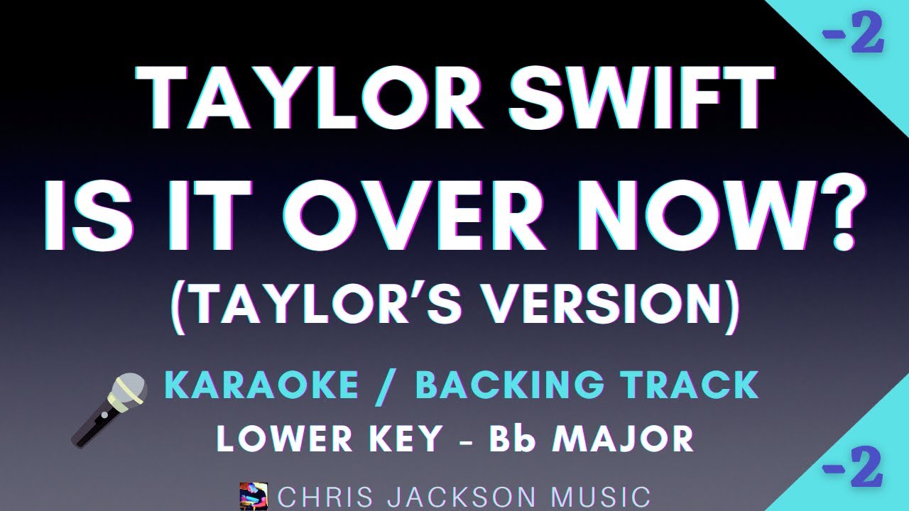 Taylor Swift - Is It Over Now? (Taylor's Version) | Lower Key (-2) Backing Track / Karaoke
