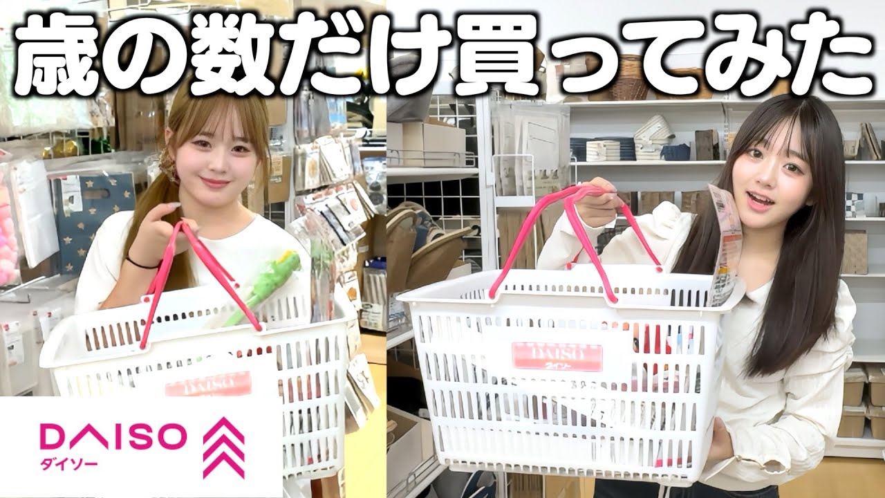 ダイソーで2歳差の姉妹が歳の数だけお買い物してみたら購入品がかぶりまくりでびっくりしたww
