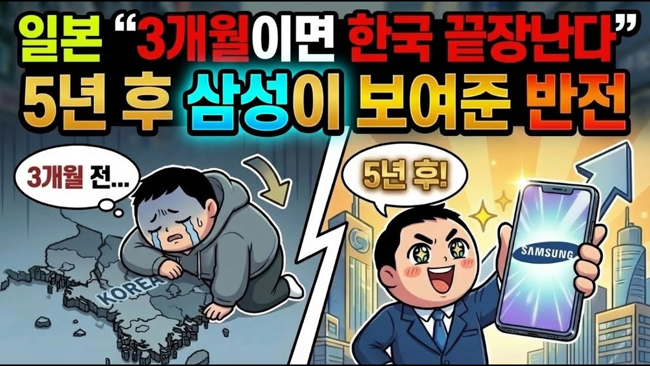 일본 3개월이면 한국 끝장난다 5년 후 삼성이 보여준 반전