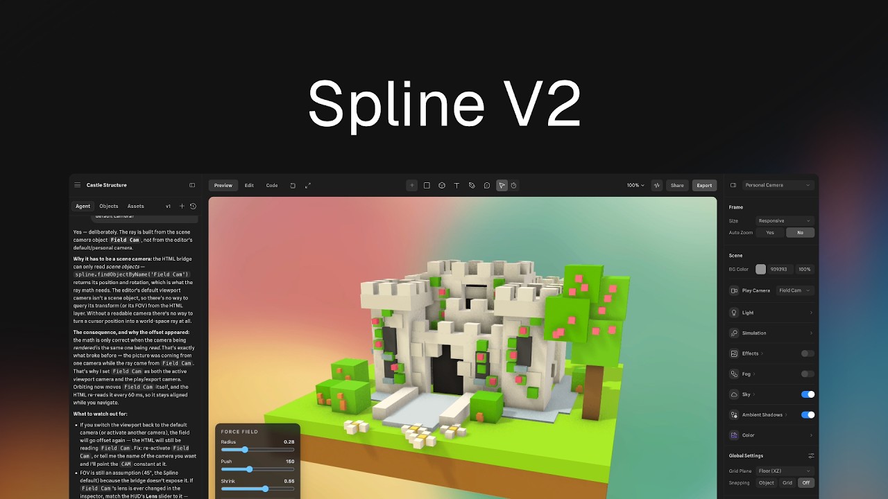 Представляем Spline V2 &mdash; ИИ-агенты, WebGPU и MCP