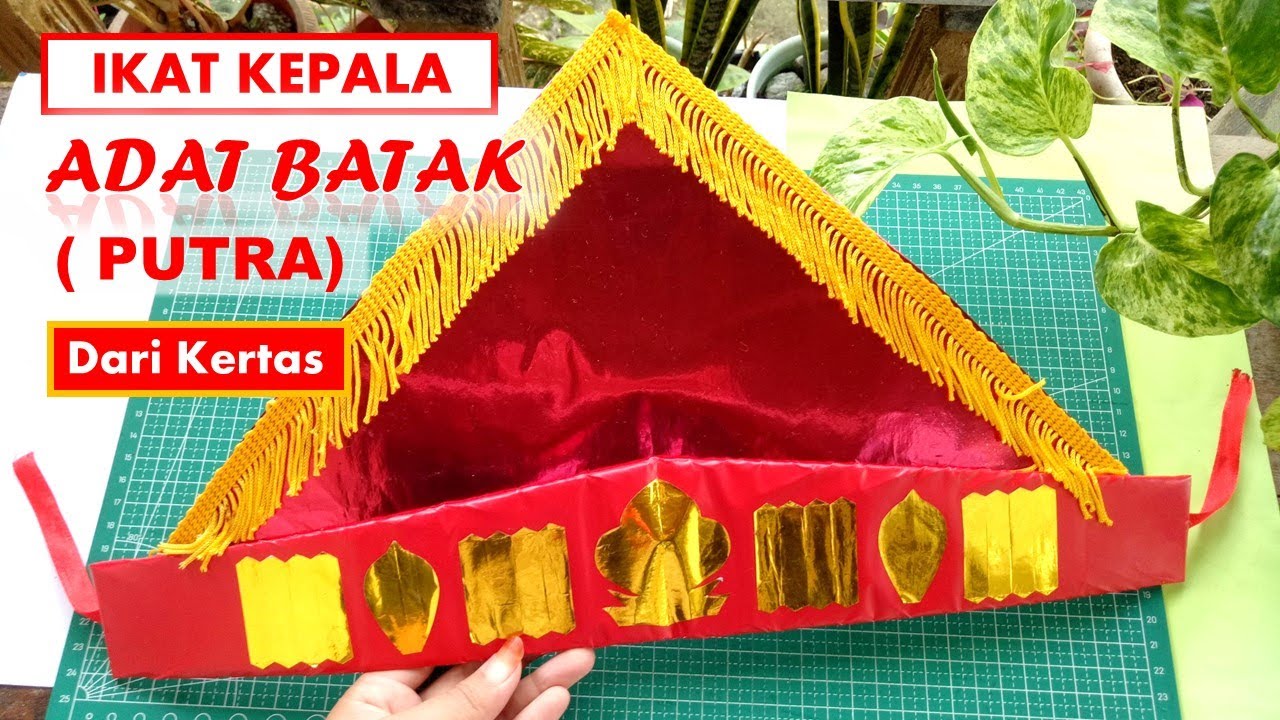 TUTORIAL IKAT KEPALA ADAT BATAK (PUTRA) dari KERTAS / TOPI COWOK ADAT BATAK / BATAK SUMATRA UTARA