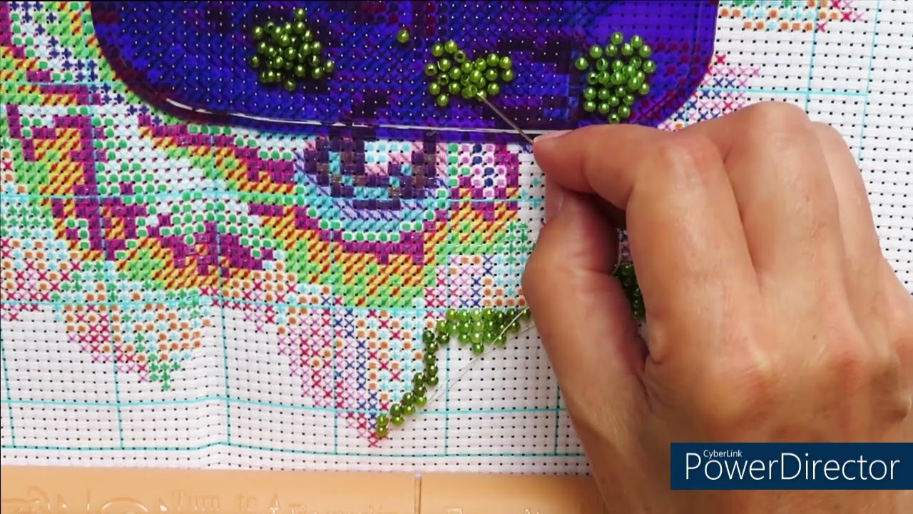 New Start! Beaded Stitching #fansells #crossstitch #beads