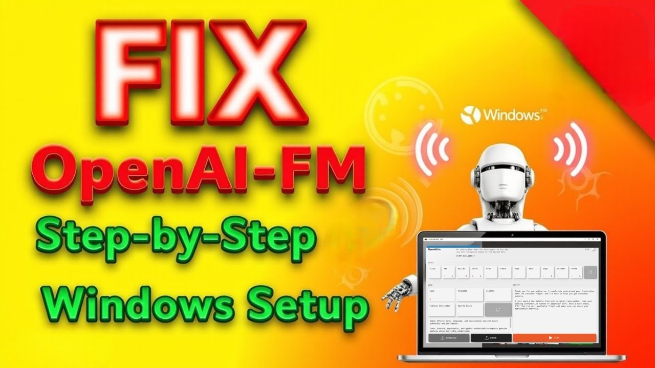 FIX OpenAI FM | Complete Open AI FM Step by Step Windows Setup