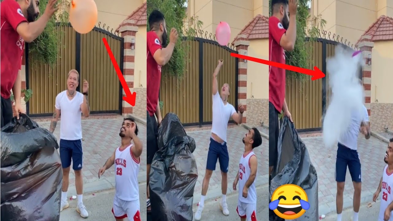 لا يفوتكم المقلب 😂.علاوي لا تسوي جو ع بن عمي. 🎈مزحة بالون🎈 balloon prank ههههههههههههه😂😂abduuu_21