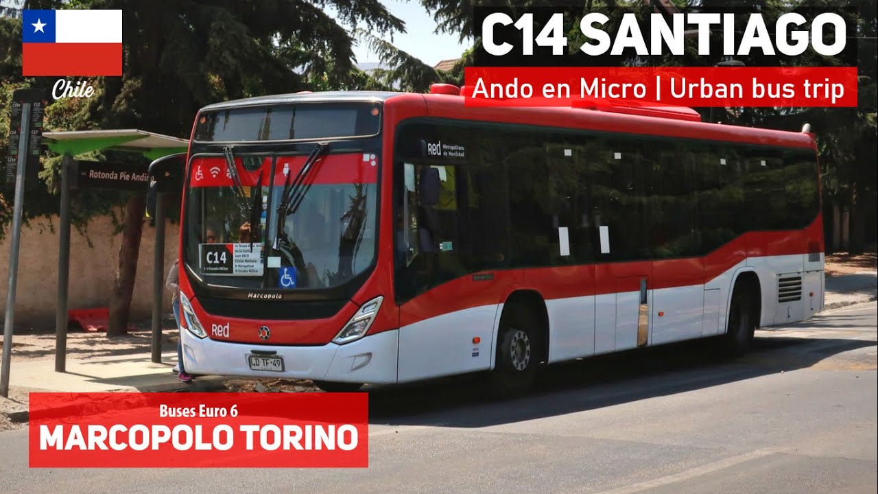 Ando en Micro | Viaje C14 Red Santiago + Bus Marcopolo Torino Mercedes Benz LDTF49