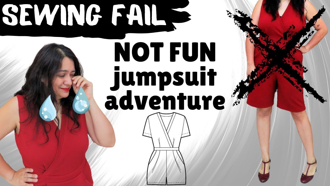 Sirocco Jumpsuit (Deer and Doe).  Sewing FAIL. Pleat nightmare. Lots of sewing/try on footage.
