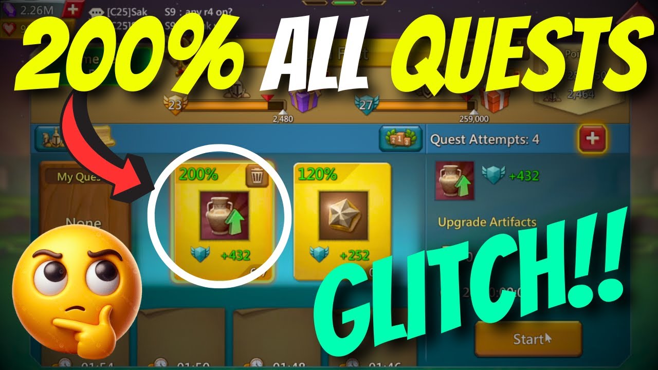 New Guildfest Glitch Gives ALL 17 Quests at 200% Bonus!! | Lords Mobile