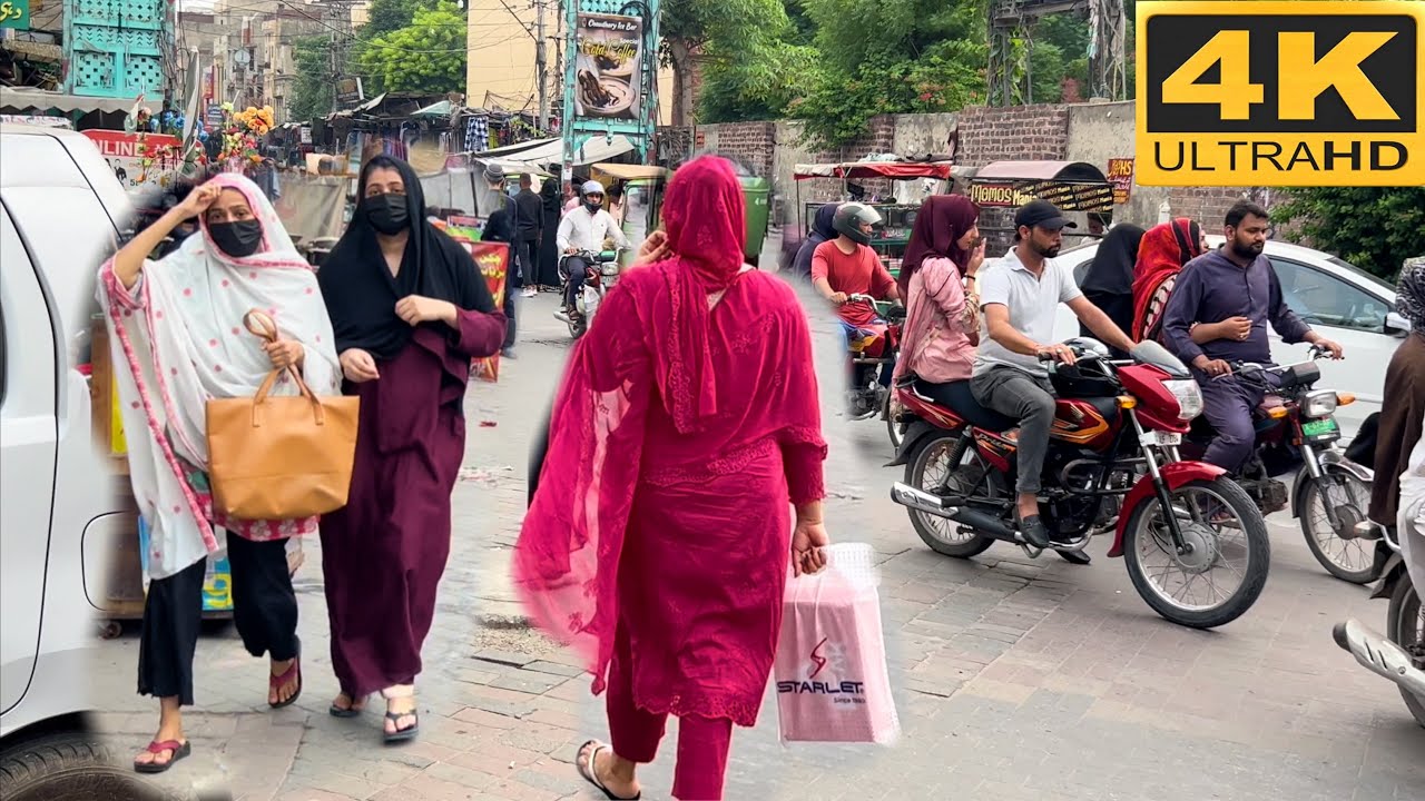 [Full HD] 4K- Lahore ,Pakistan Streets Walking Tour :Lahore City Tour
