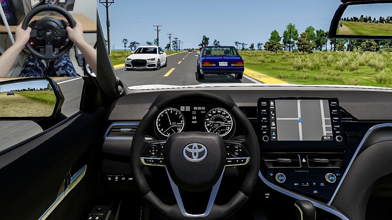 BeamNG Drive - 2023 Toyota Camry [Steering Wheel gameplay]