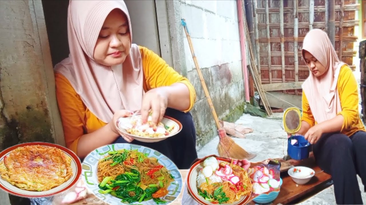 Pagi-pagi udah hujan deras || Masak bihun goreng sama telur dadar || sarapan menu sederhana