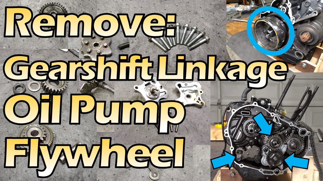 CBR300R - Engine Teardown part 3: Remove the Gearshift Linkage, Oil Pump, and Flywheel