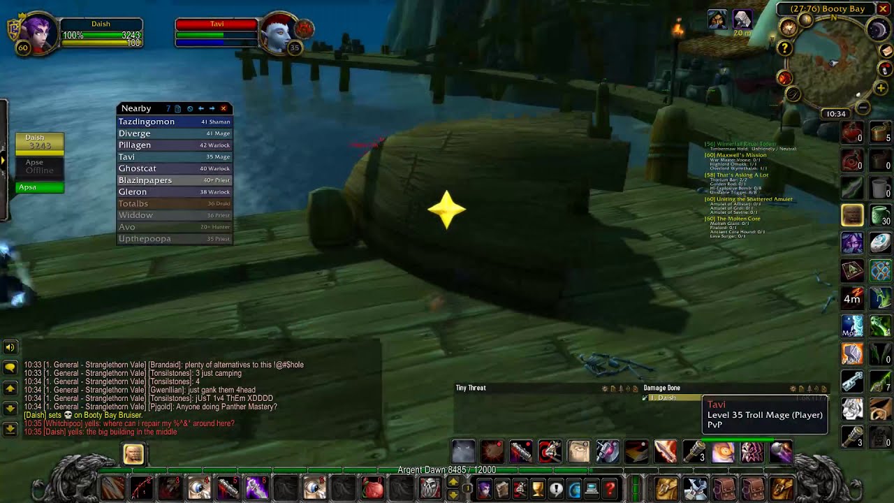 Ganking in Booty bay just LOS the guards