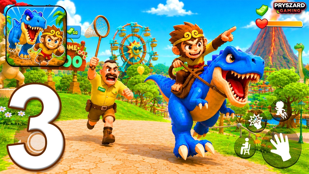 I Am Dino &mdash; Прохождение игры, часть 3 &mdash; Безумные пранки в зоопарке (iOS, Android)