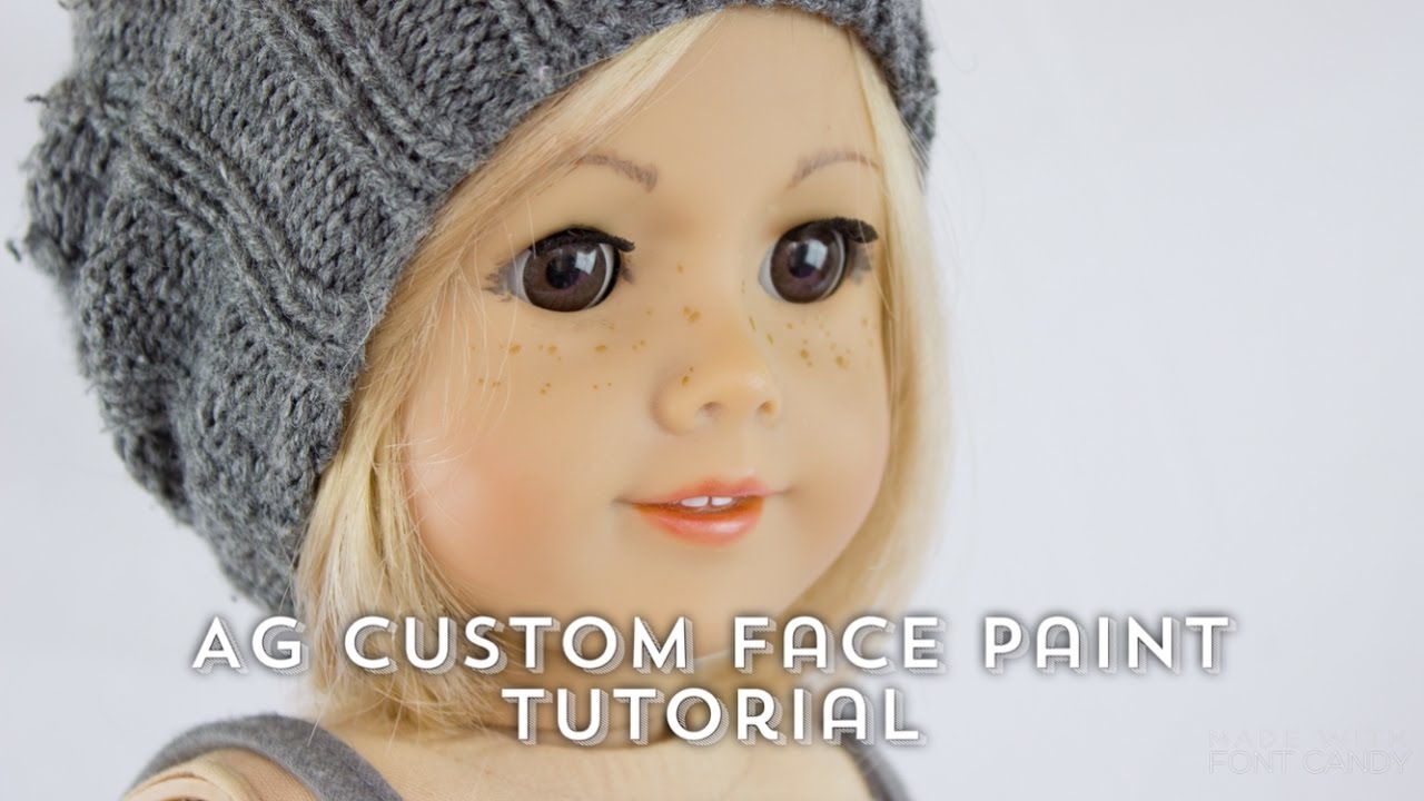 Fixing Up An Old American Girl Doll custom face paint tutorial