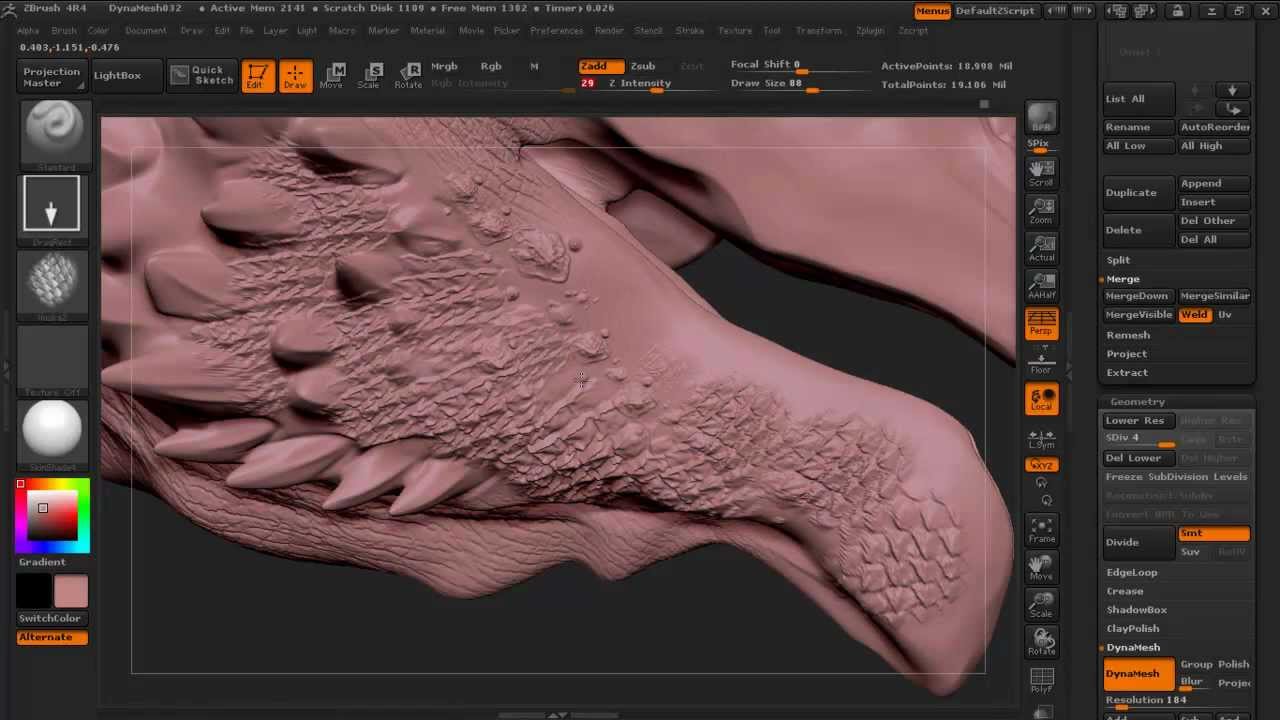 dragon zbrush modeling