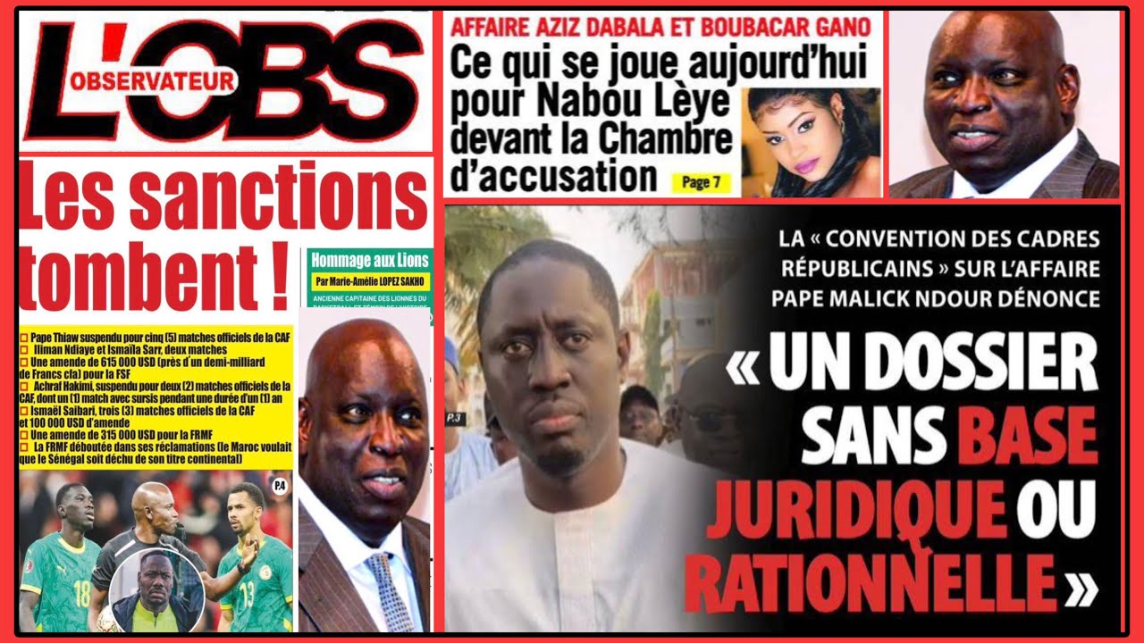 Revue de presse Jeudi 29 janvier 2026 avec mame khalifa 