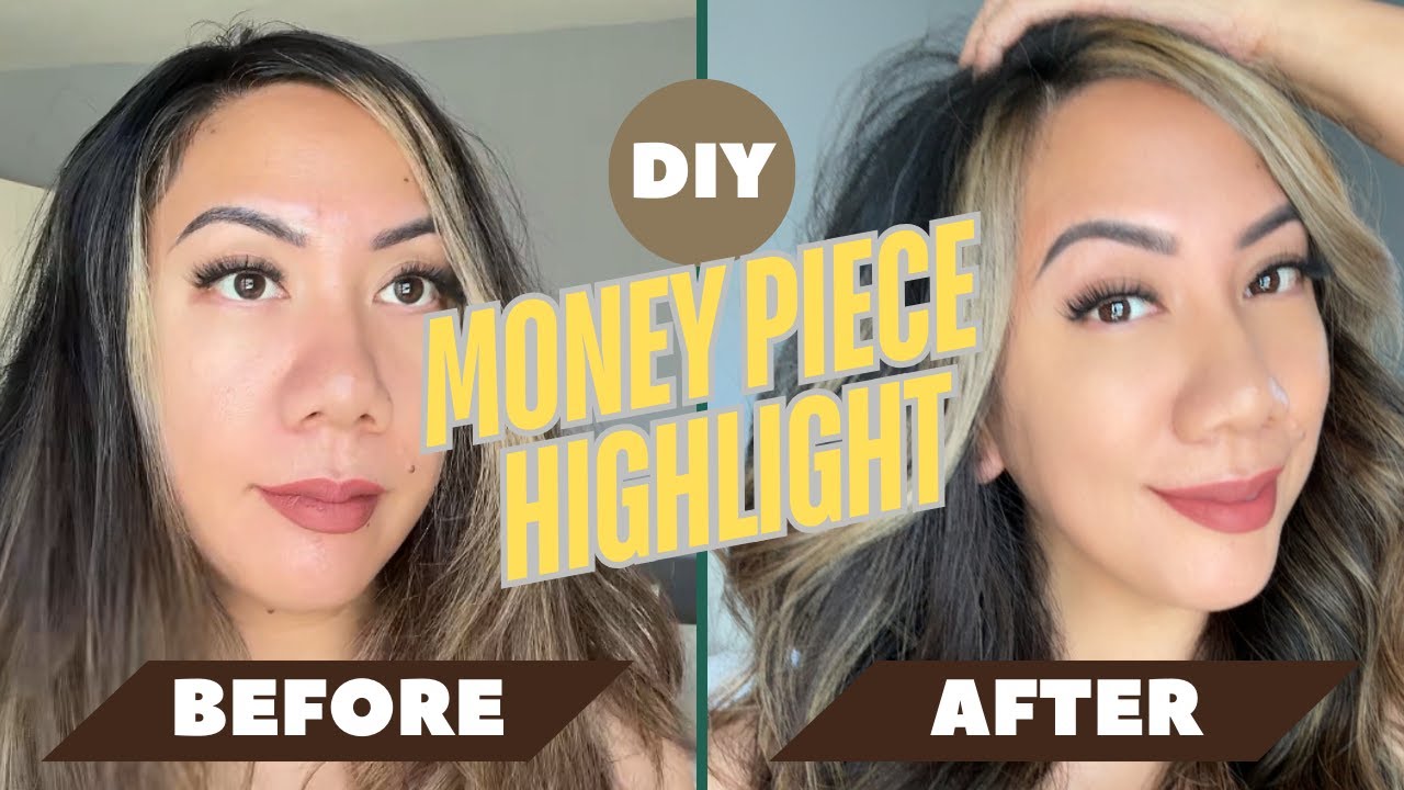 DIY Money Piece Highlight at Home | Face-Framing Hair Tutorial