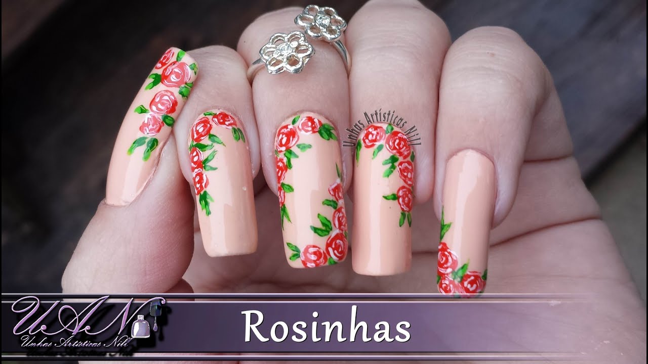 Passo a Passo Rosinhas Para iniciantes - Unhas Artísticas Nill