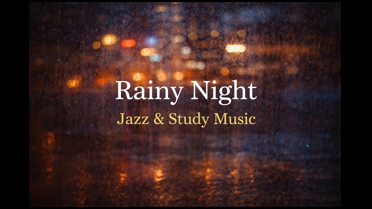 Rainy Night Ambient Jazz 🌙 Relaxing Piano & Sax Music for Sleep, Study & Relaxation