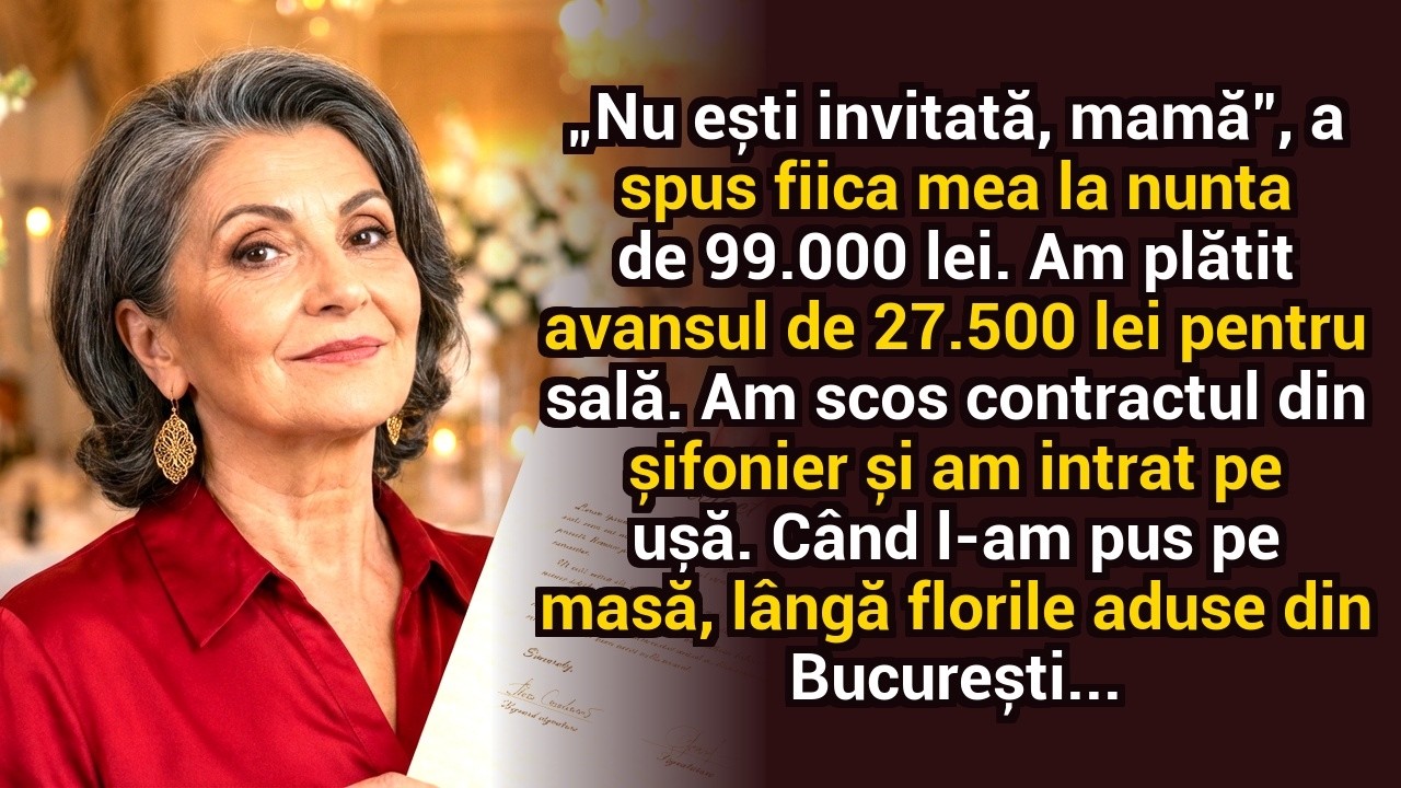 „Nu ești invitată, mamă”, a spus fiica mea la nunta de $99.000 — Dar nu știa cine a plătit avansul