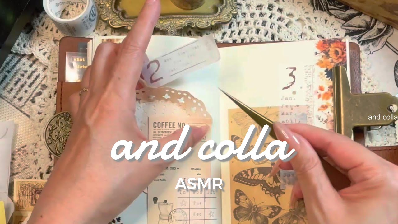 【ASMR】カレンダー/scrapbooking/journaling/collage/relaxing