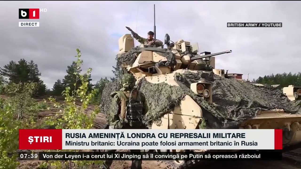 RUSIA AMENINȚĂ LONDRA CU REEPRESALII MILITARE_Știri B1TV_7 mai 2024
