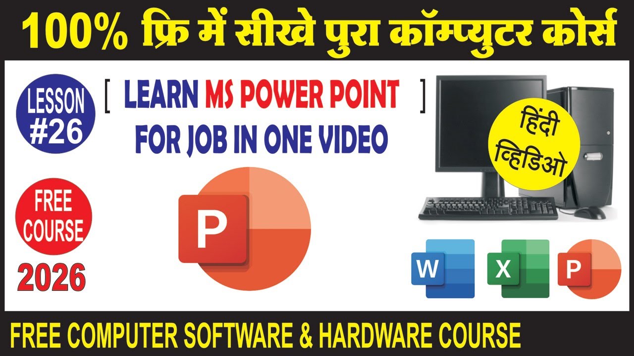 From Basic Slides to Animations & Saving | Learn Powerpoint In Hindi