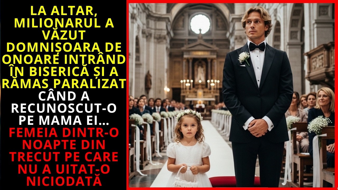 LA ALTAR, MILIONARUL A ÎNGHEȚAT CÂND A VĂZUT DOMNIȘOARA DE ONOARE… ȘI I-A RECUNOSCUT MAMA!