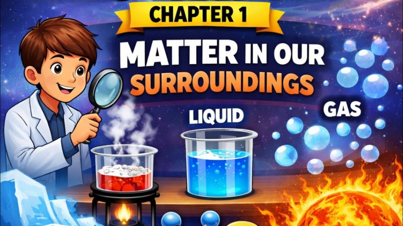 Matter in Our Surroundings Full Detail | Diagram + Numericals + PYQ | Class 9