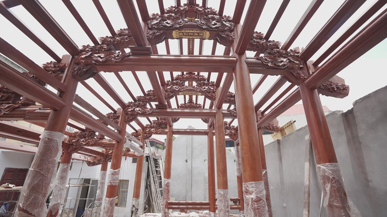 Nhật Ký Lắp Dựng Nếp Nhà Gỗ 3 Gian Lim Lào Tại Kẻ Sặt Hải Dương.