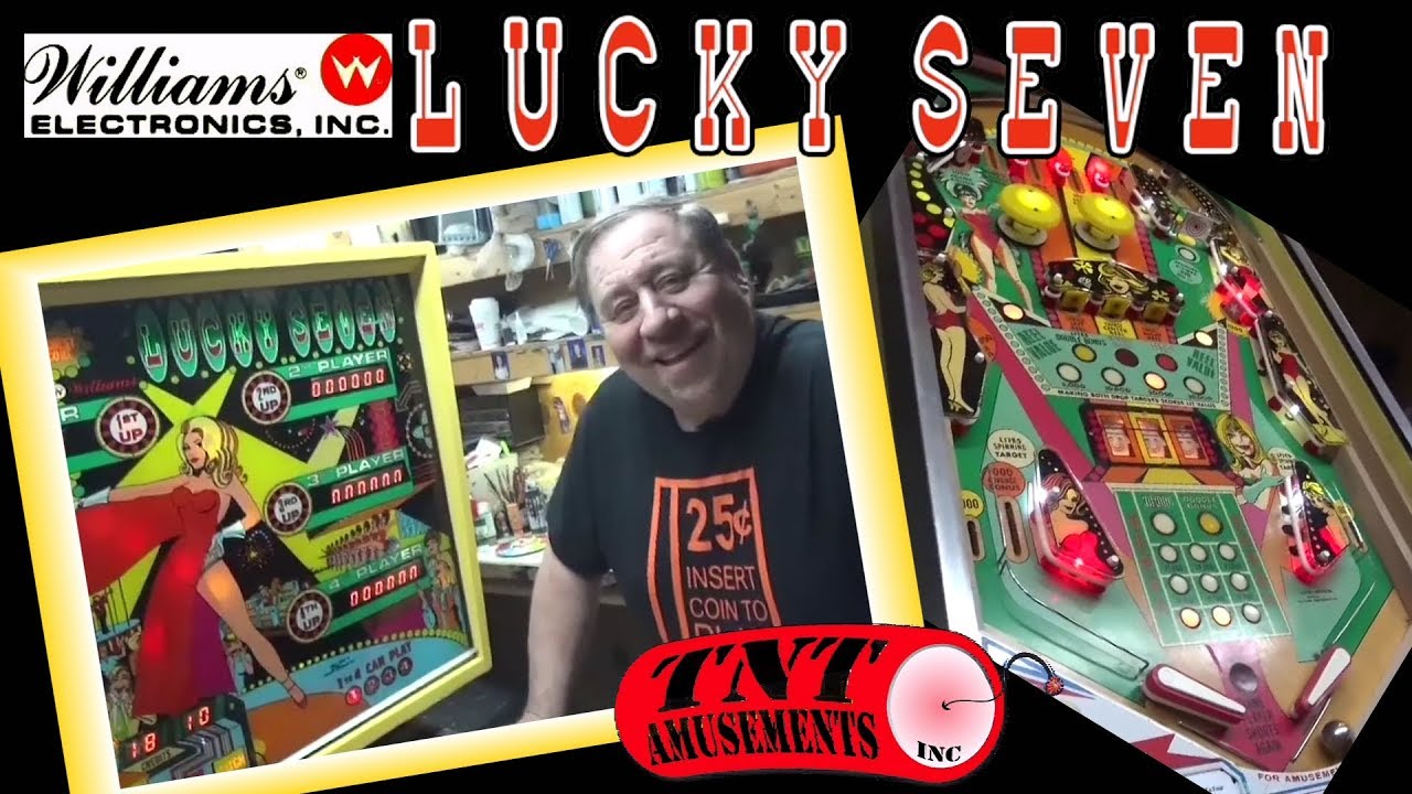 #523 Williams LUCKY SEVEN Pinball Machine - Old Fashioned Chime Coils!  TNT Amusements