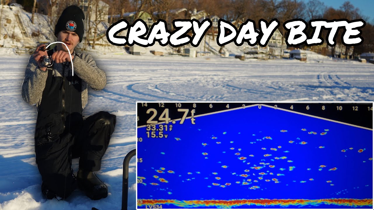 Ice Fishing Deep Water Panfish! W/ Livescope Plus