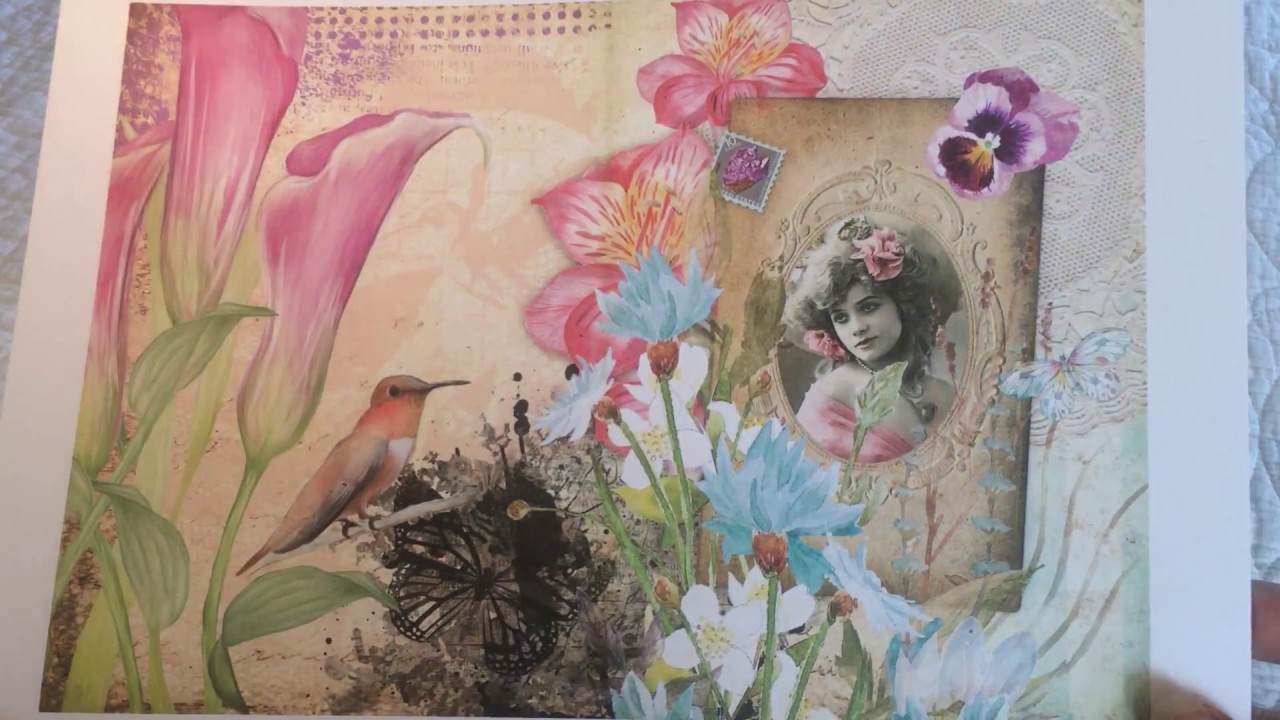 SOLD - SWEET ELEGANCE / DT JUNK JOURNAL FOR CALICO COLLAGE APRIL 2017