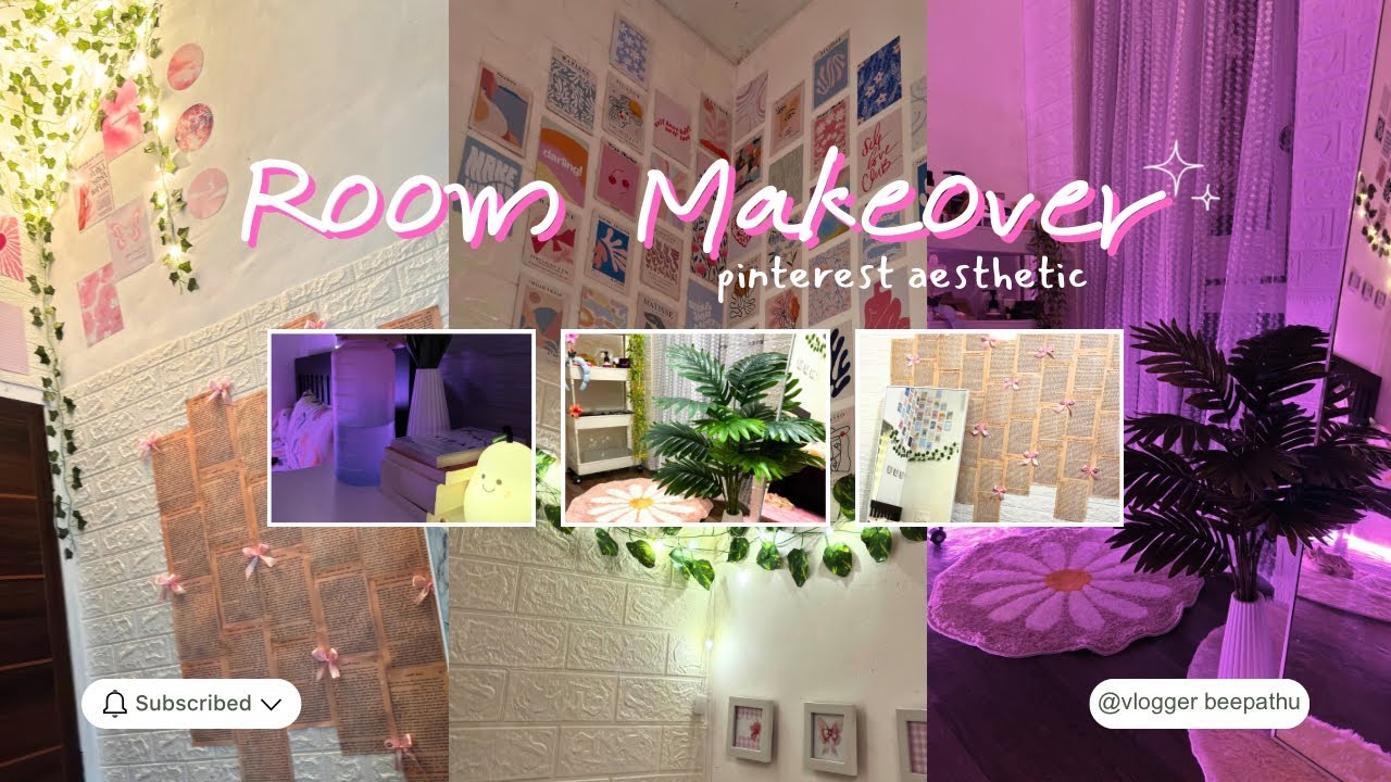 Room Makeover✨🎀#pinteresty #aesthetic #roommakeover #malayalam #pinterestinspired #roomdecor #viral 