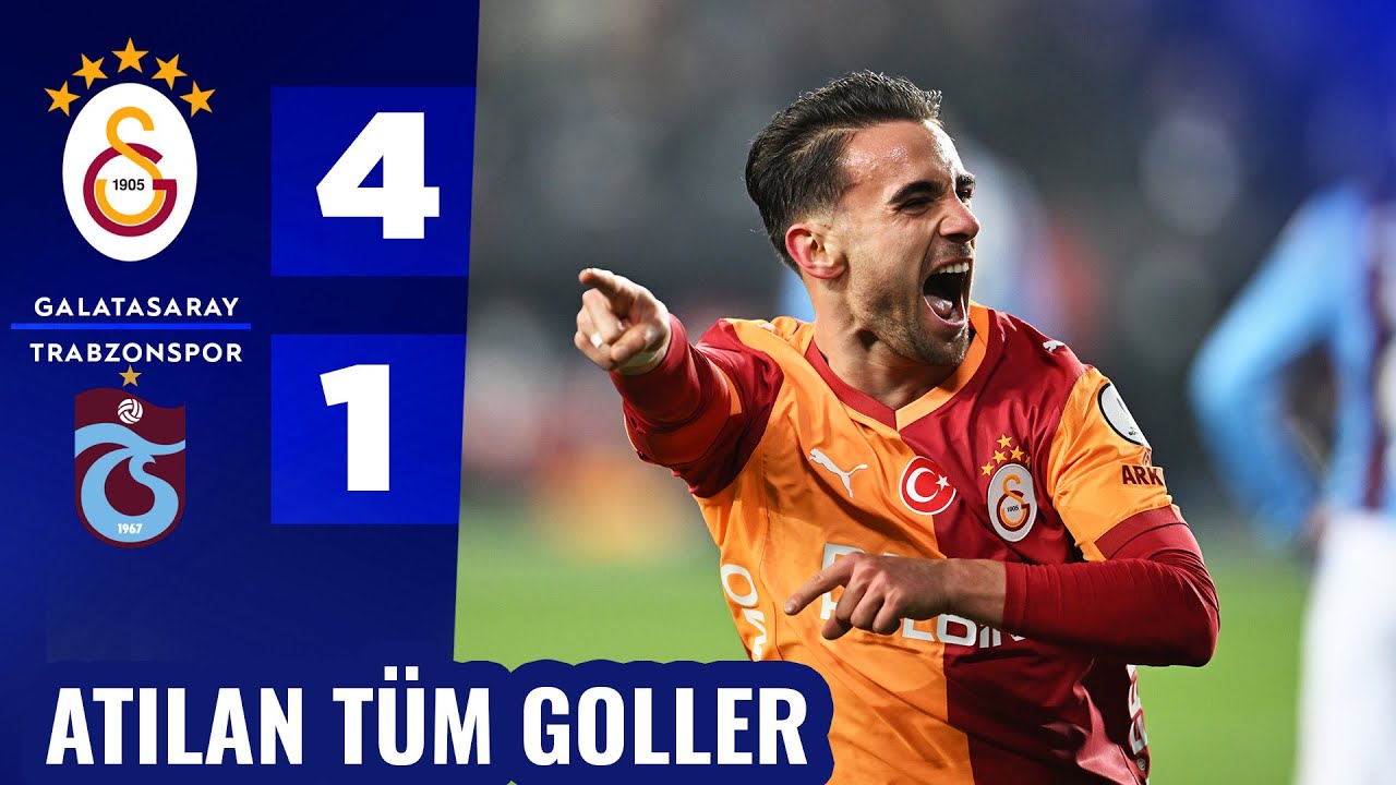 Galatasaray - Trabzonspor S&uuml;per Kupa Ma&ccedil;ının T&uuml;m Golleri | Galatasaray 4-1 Trabzonspor
