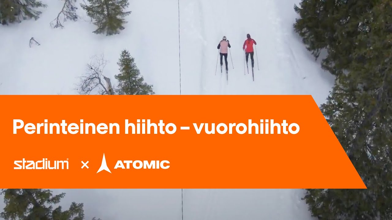 Hiihtokoulu: Perinteinen hiihto – Vuorohiihto Johannan ja Michaelan kanssa