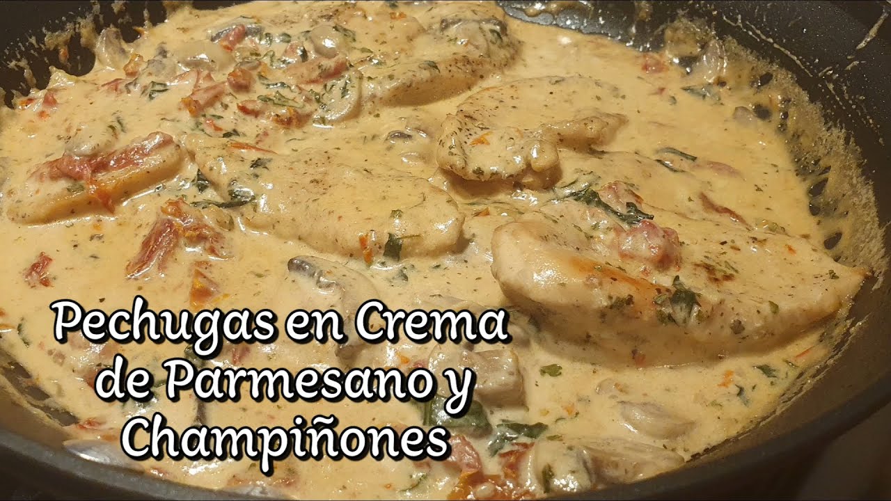 Receta de PECHUGAS en CREMA de PARMESANO y CHAMPIÑONES, deliciosas! video #29