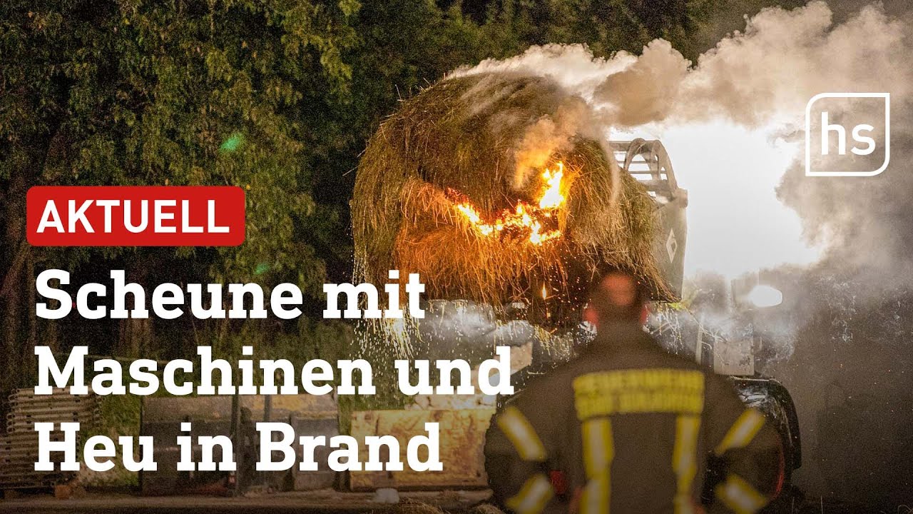 Scheune bei Schlüchtern brennt ab – 250.000 Euro Schaden | hessenschau
