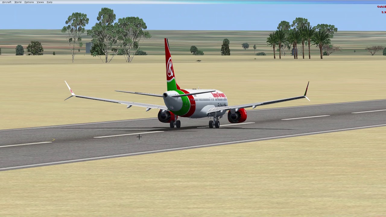 FLIGHT SIMULATOR X STEAM EDITION KENYA AIRWAYS TAKEOFF MOI INTERNATIONAL AIRPORT