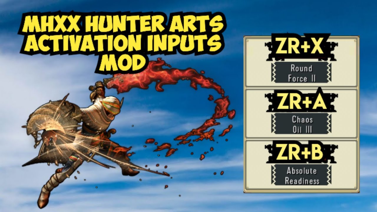 MHXX Hunter Arts Activation Inputs Change Cheat Code 3DS Monster Hunter - Double Cross Touchscreen