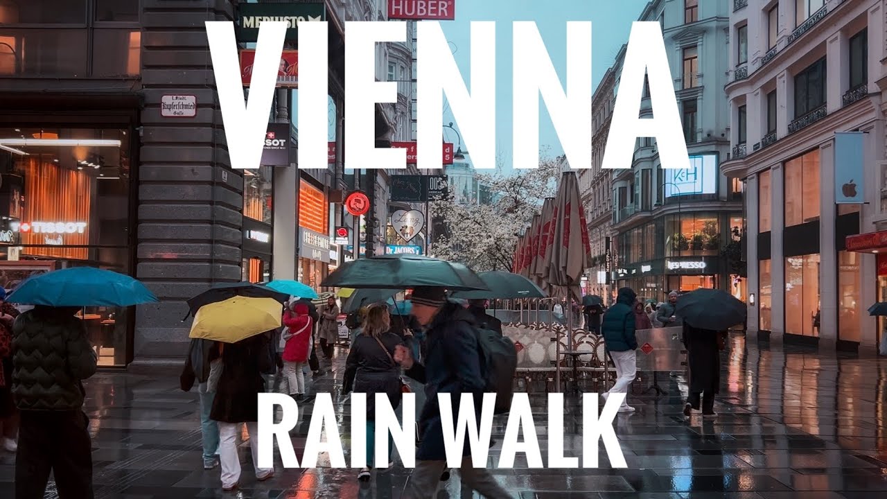 VIENNA RAIN WALK 2026 (4K ASMR) - Relaxing City Center Ambience