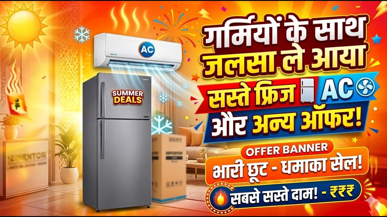 गर्मियो के साथ जलसा ले आया सस्ते फ्रिज - AC - और अन्य ऑफर !#cblive