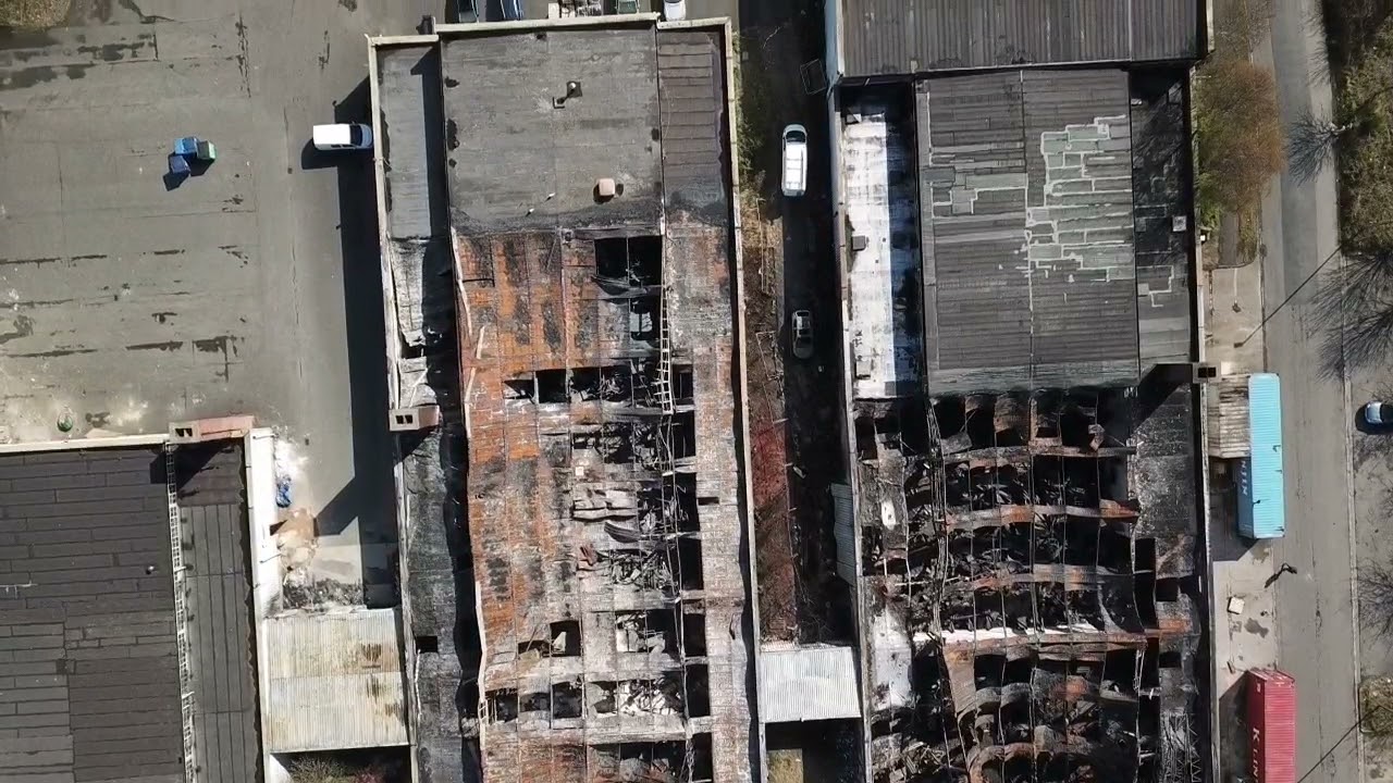 Pine Street, Cargo Fleet, in Middlesbrough aftermath of the big fire 12/4/2021