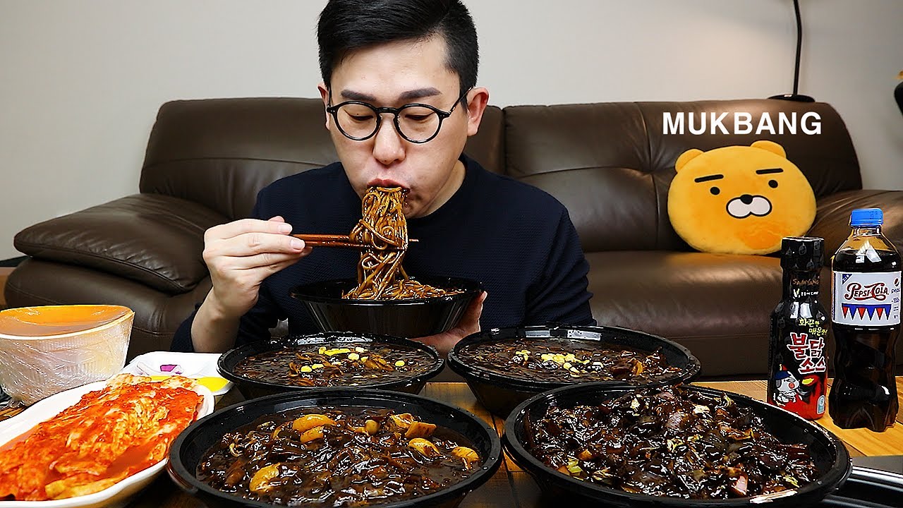 ASMR MUKBANGㅣBLACK BEAN NOODLES(jjajangmyeon)ㅣEATING SHOW