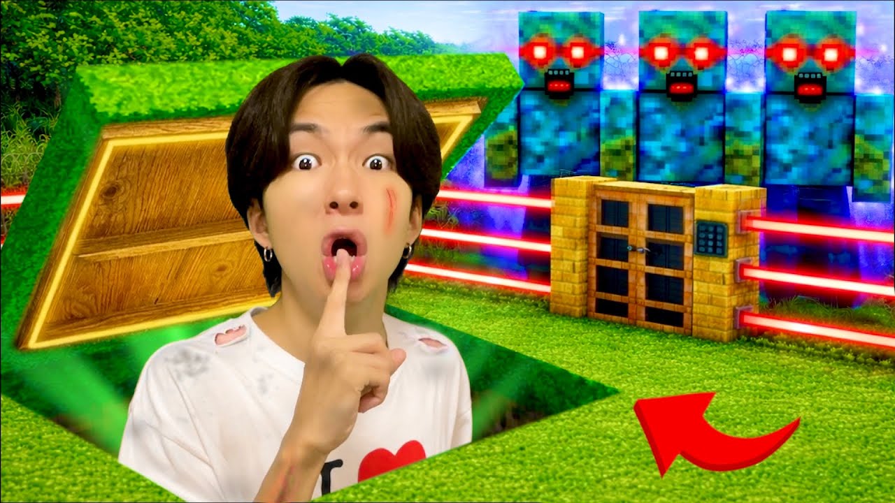 マインクラフトで10億円の秘密基地を作ってみた！【コント】