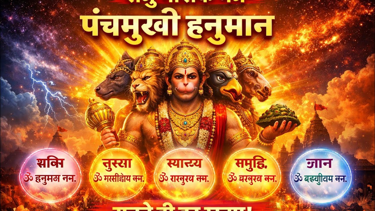 पंचमुखी हनुमान कवच मंत्र | हर दिशा से रक्षा | Powerful Protection Mantra🙏@ajaykumar9844 