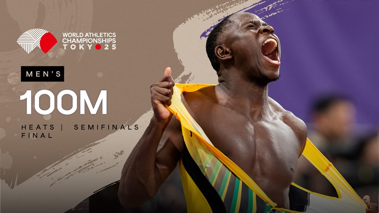 Full Men's 100m Heats, Semi-finals & Final | World Athletics Championships Tokyo 25
