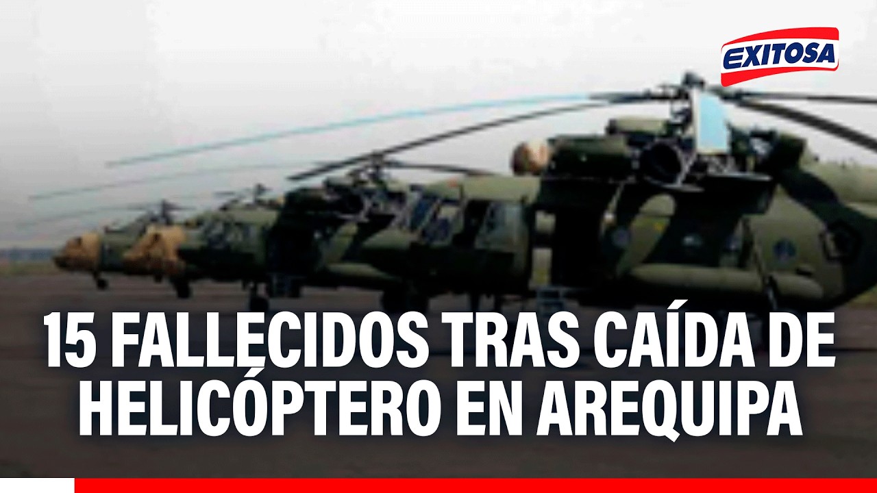 🔴🔵 Tragedia en Arequipa: Ocho adultos y siete menores fallecen tras caída de helicóptero de la FAP