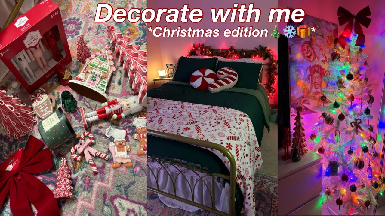 Decorate my room for Christmas with me 2024!!!